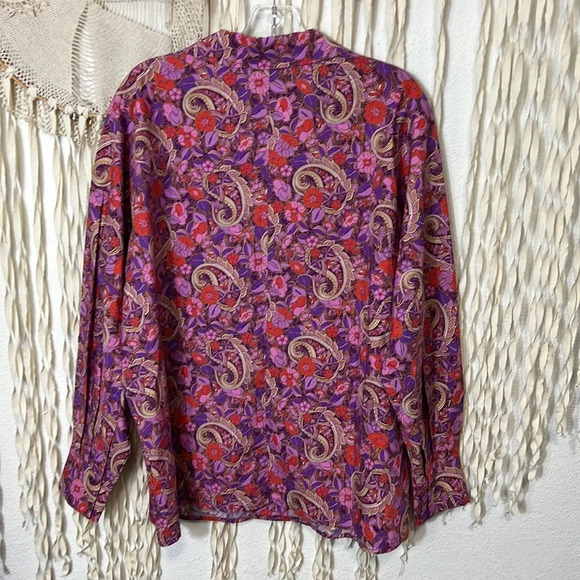 Tell Your Friends / Revolve NWT Basilica Paisley Blouse Size M - Picture 8 of 14